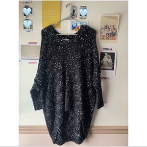 jennifer lopaz black knit sweater size l